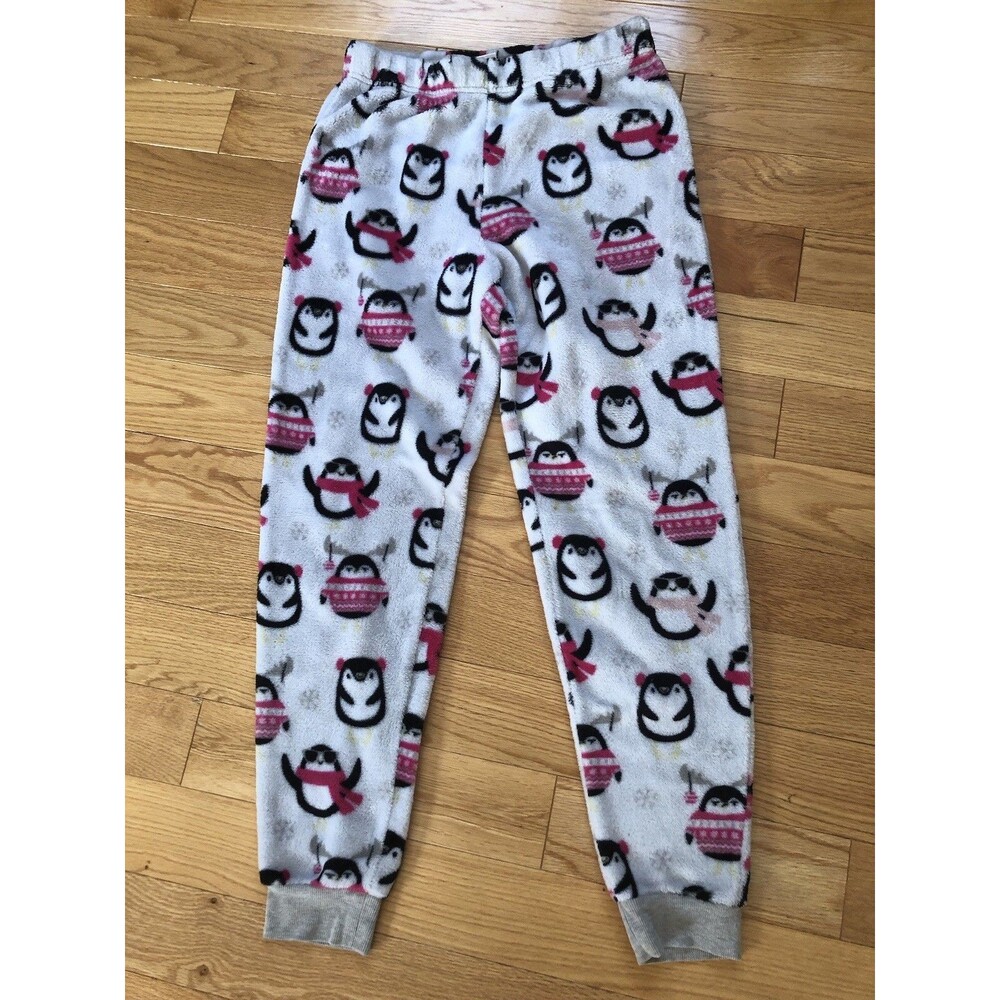 Women's Super Soft Plush Fleece Fun‎ Winter Penguin Pajama Bottoms Size Small